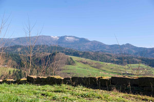 Blick vom Kandel Richtung Rheinebene und Kaiserstuhl