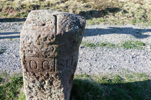 Detailansicht Viermärker Grenzstein
